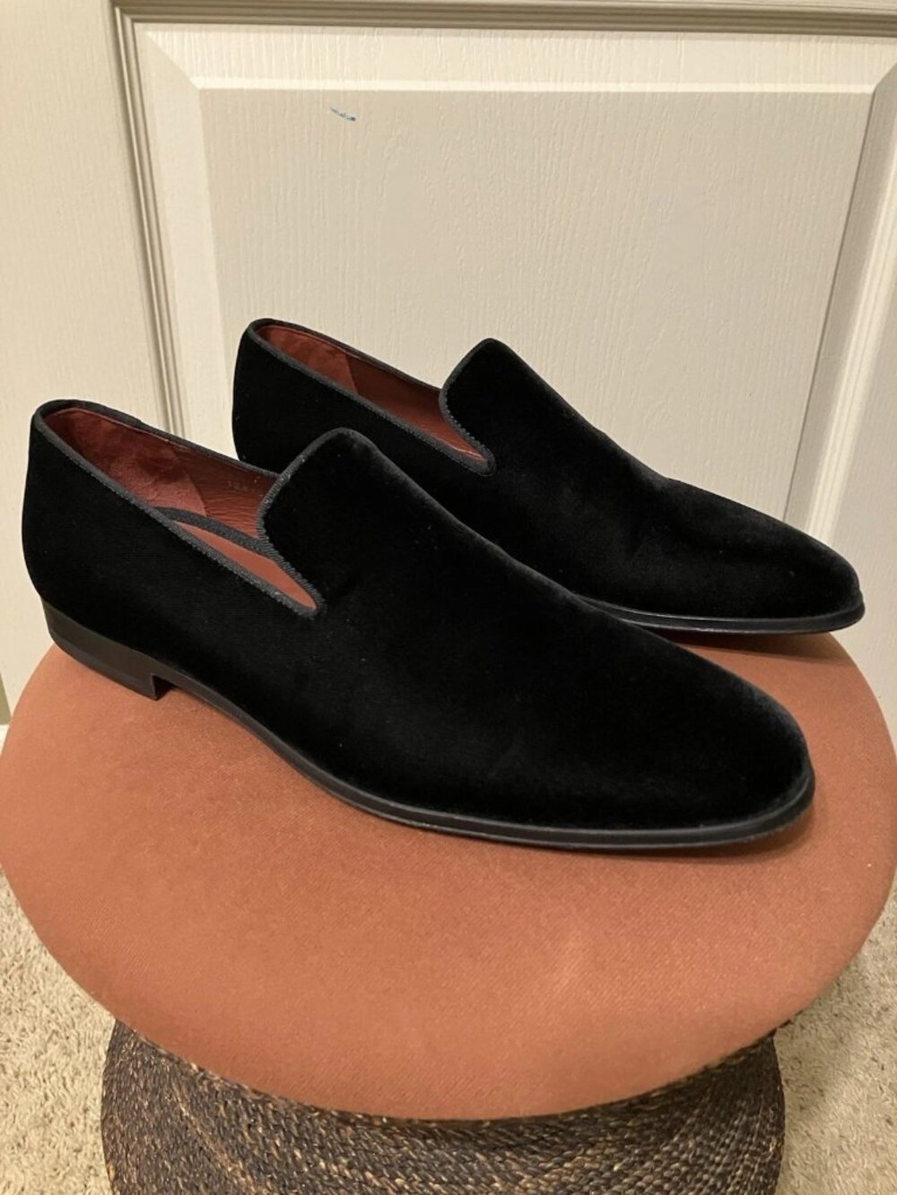 MAGNANNI Dorio Velvet Slip On LOAFERS Black - Sz 11 M Made in Spain EXCELLENT!